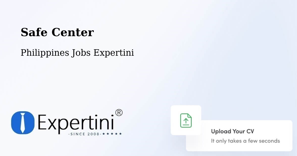Safety Center – Batobalane - Philippines Jobs Expertini